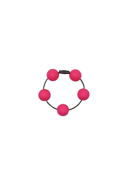 Hot Pink Solid Silicone Beads