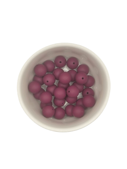 Mulberry Solid Silicone Beads