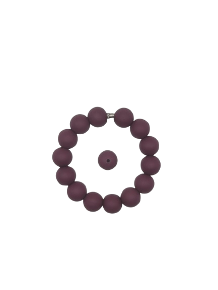Mulberry Solid Silicone Beads