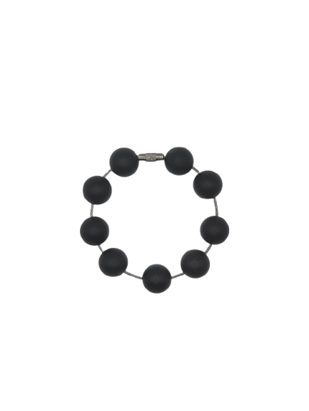 Black Solid Silicone Beads