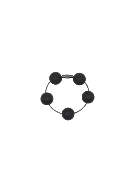 Black Solid Silicone Beads