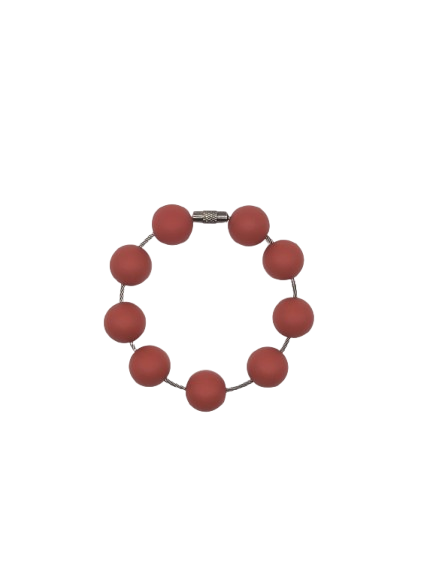 Red Solid Silicone Beads