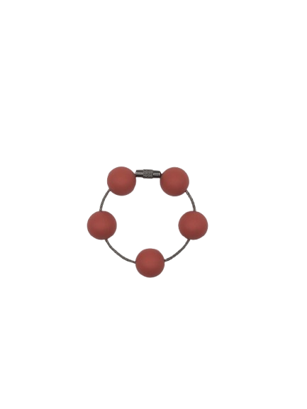 Red Solid Silicone Beads