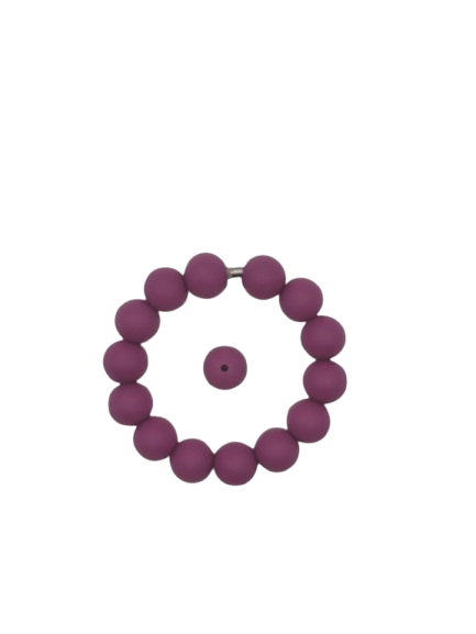Magenta Solid Silicone Beads