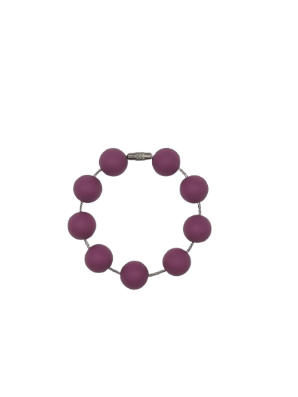 Magenta Solid Silicone Beads