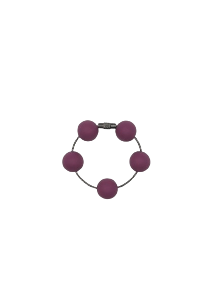 Magenta Solid Silicone Beads