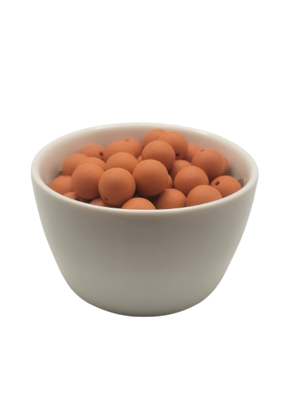 Rust Brown Solid Silicone Beads