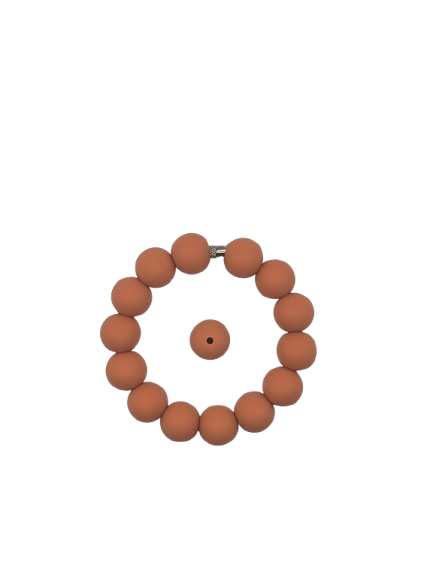 Rust Brown Solid Silicone Beads
