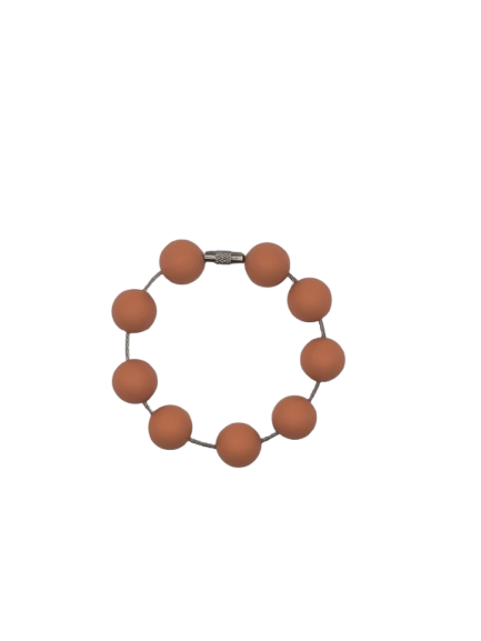 Rust Brown Solid Silicone Beads