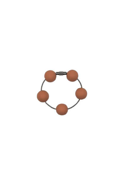 Rust Brown Solid Silicone Beads
