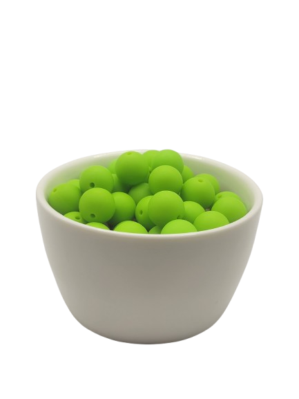 Light Green Solid Silicone Beads