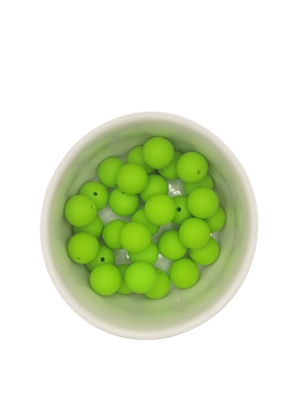 Light Green Solid Silicone Beads