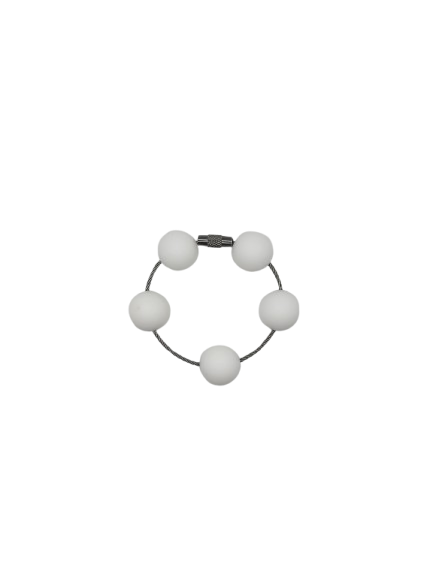 White Solid Silicone Beads