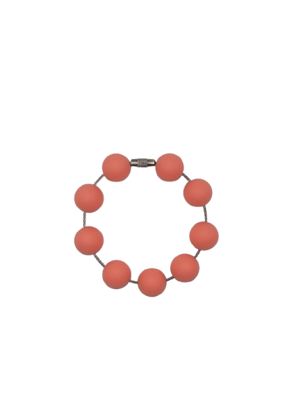 Coral Solid Silicone Beads
