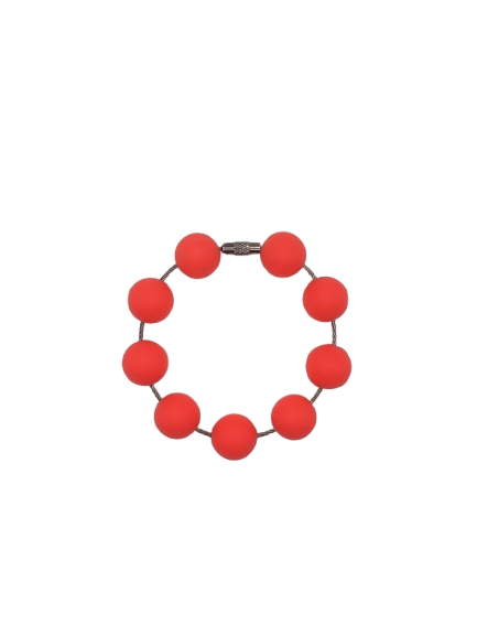 Shocking Pink Solid Silicone Beads