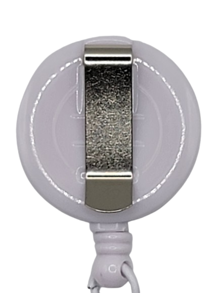 White Heart Stethoscope Badge Reel