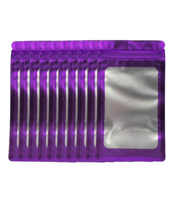 Plastic purple sleeves 10 pack