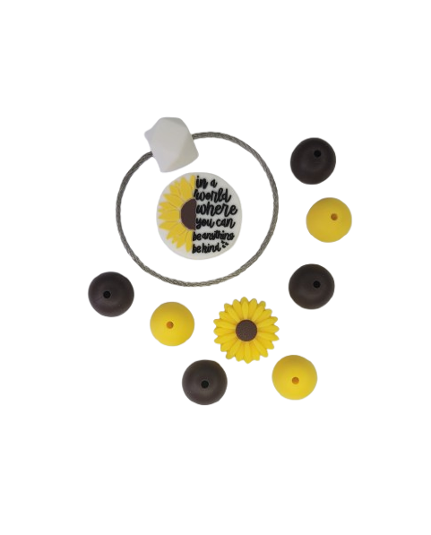 Sunflower DIY cup charm