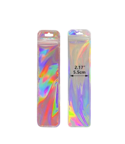 5.5cm Holographic pen bags - 10 pack