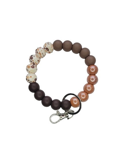 Brown flowers Wristlet