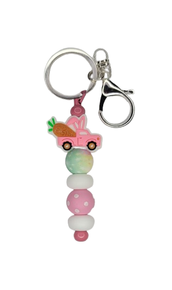 Pink truck keychain