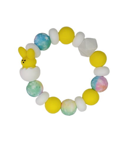 Easter bunny backpack charms yellow