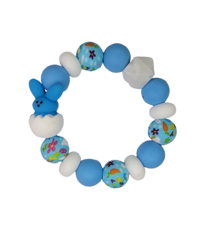Easter bunnybackpack charms blue