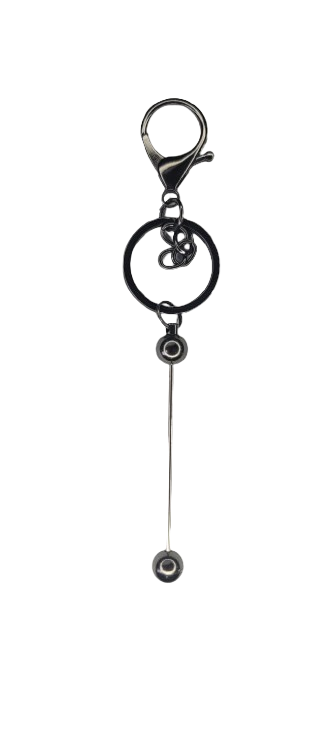 Bar keychain chrome black