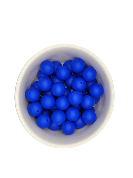 Classic Blue Solid Silicone Beads