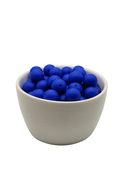 Classic Blue Solid Silicone Beads