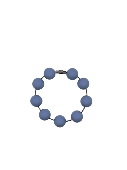 Colonial Blue Solid Silicone Beads