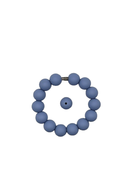 Colonial Blue Solid Silicone Beads