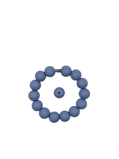 Colonial Blue Solid Silicone Beads