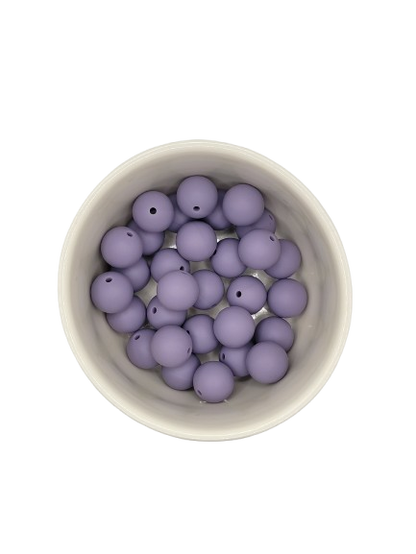 Lilac Solid Silicone Beads