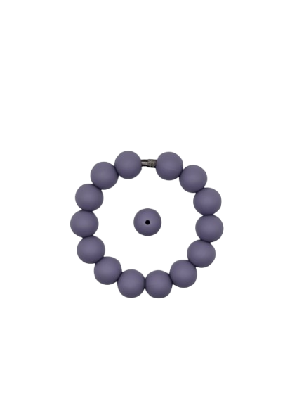 Lilac Solid Silicone Beads