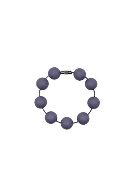 Lilac Solid Silicone Beads