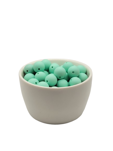 Jasmine Green Solid Silicone Beads