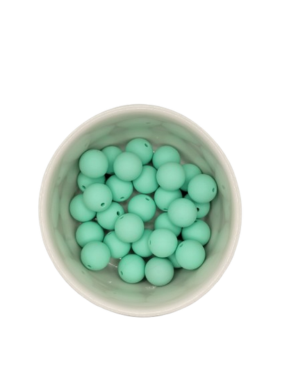 Mint Green Solid Silicone Beads