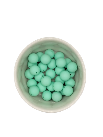 Mint Green Solid Silicone Beads