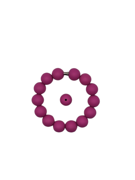 Violet Red Solid Silicone Beads
