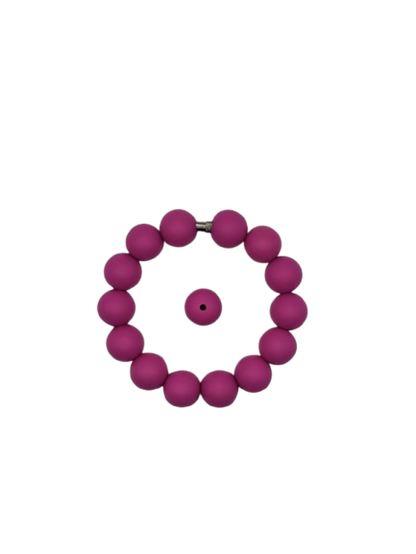 Violet Red Solid Silicone Beads