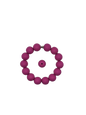 Violet Red Solid Silicone Beads