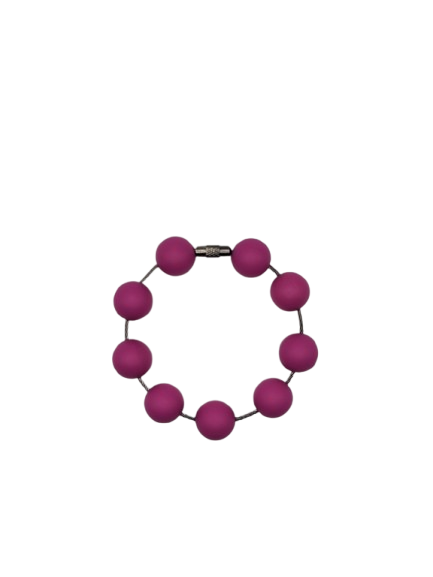 Violet Red Solid Silicone Beads