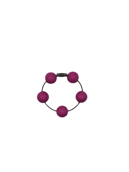 Violet Red Solid Silicone Beads