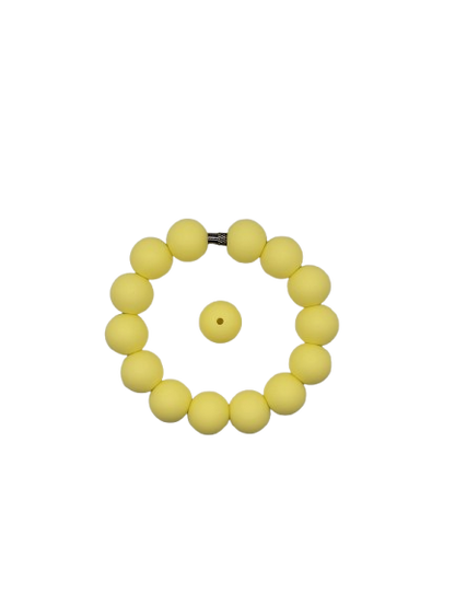 Lemon Solid Silicone Beads