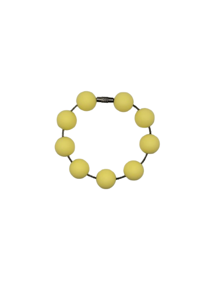 Lemon Solid Silicone Beads