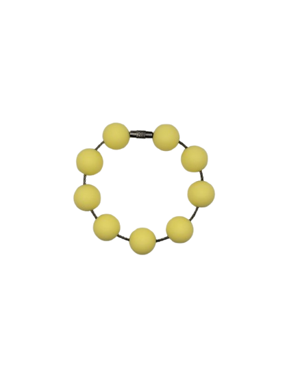 Lemon Solid Silicone Beads
