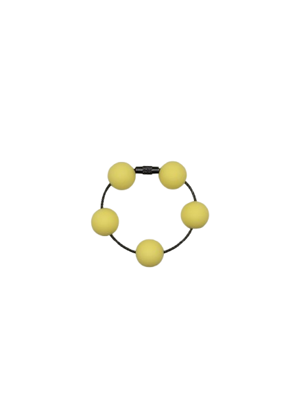 Lemon Solid Silicone Beads