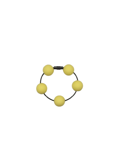 Lemon Solid Silicone Beads