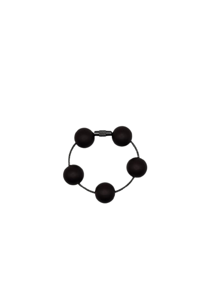 Brown Solid Silicone Beads